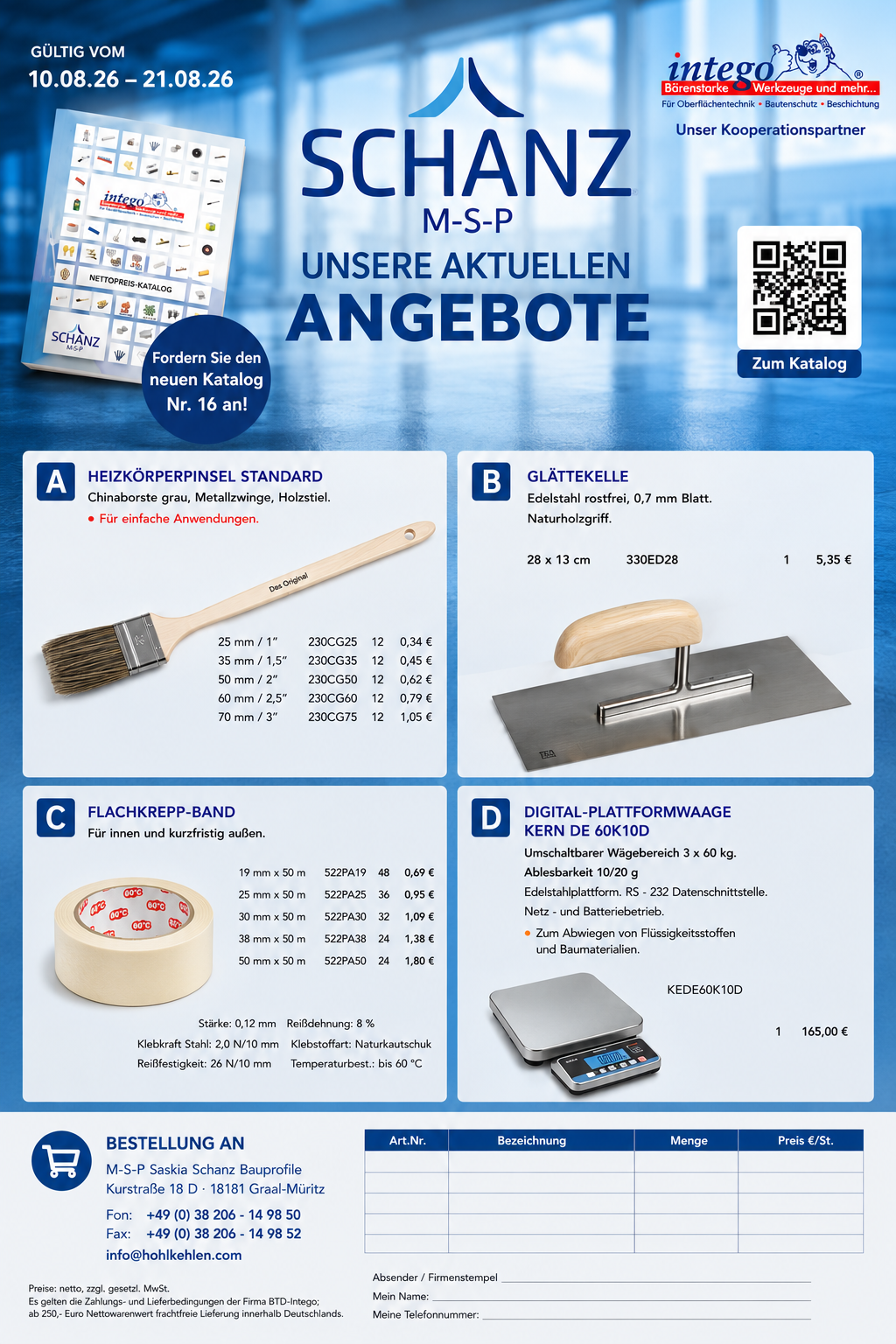 MSP Saskia Schanz Bauprofile, Lietz, Korte, Iris Reimann, LMS, Bema, MSP Schanz, Multitool, Intego, Vexcolt, Gummischieber, Nivilli, Bodenbeschichtung, Ernst Schanz, Rolf Menges, Bauchem, Silikal, Bema, Sika, Sto