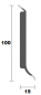 Preview: Hartschaum-Sockelleiste 100/15; 4,0m