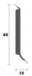 Preview: Hartschaum-Sockelleiste 60/15; 2,5m
