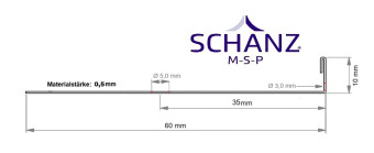 Preview: MSP Schanz, Bauprofile, Balkonabschlussprofil-Terrassenabschlussprofil-MSP-Schanz-Tropfleiste-Dreiecksprofil-Tropfkante-Tropfkanten-Tropfkantenprofil, Gottschalk, Bema, Steinteppichprofil