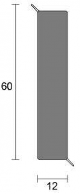 Profilsockelleiste Q12N genarbte Oberfläche; 2,5m