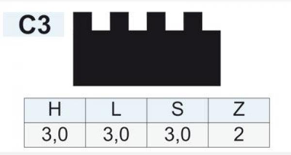 Zahnleiste C3 (VE10)